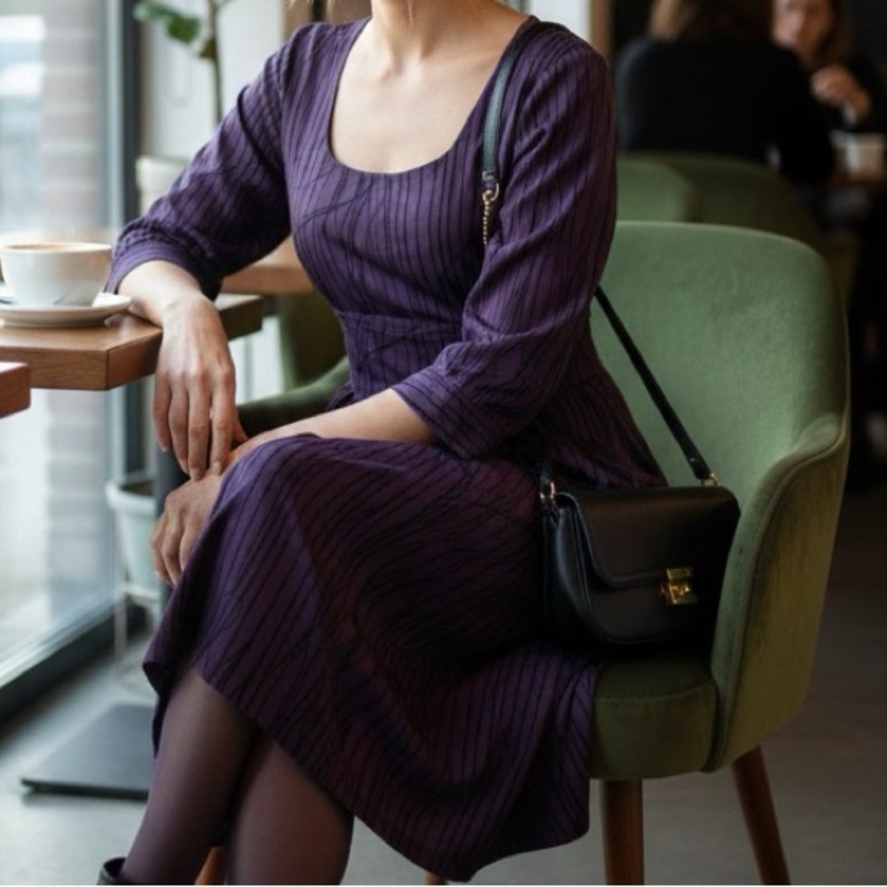 W118 by Walter Baker Purple Long Sleeve Dress